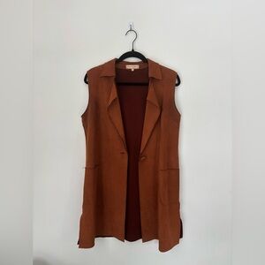 Women's Burnt Orange Mock Suede Vest Size Medium